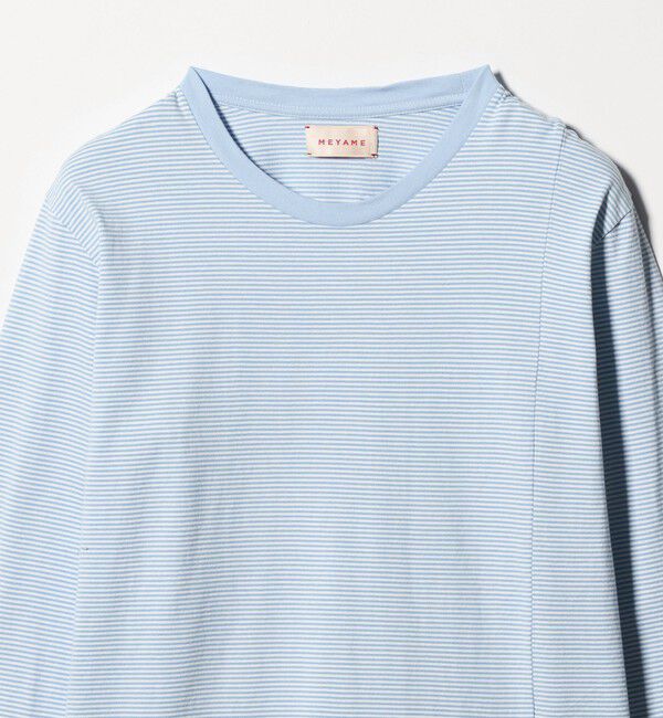 BEAUTY&YOUTH UNITED ARROWS「＜ MEYAME＞ボーダー スリット ロングスリーブ Tシャツ」|Tシャツ・カットソー|