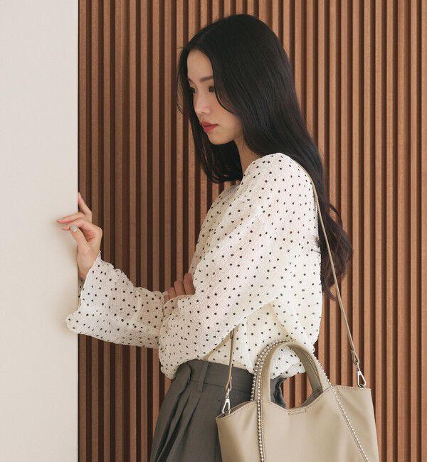 BEAUTY&YOUTH UNITED ARROWS「ポリエステル ドット シアー ブラウス ウォッシャブル」|シャツ・ブラウス|