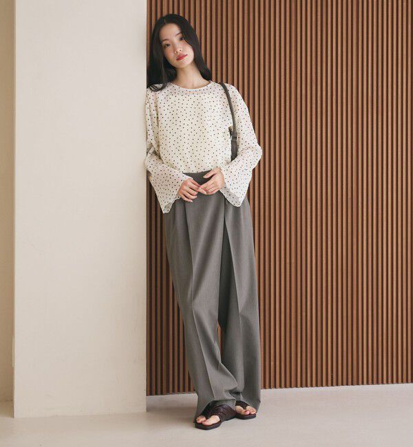 BEAUTY&YOUTH UNITED ARROWS「ポリエステル ドット シアー ブラウス ウォッシャブル」|シャツ・ブラウス|