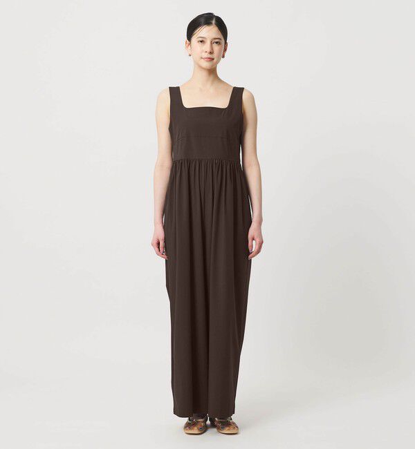 BEAUTY&YOUTH UNITED ARROWS「【WEB限定 Wardrobe DAILY MINIMAL】ギャザーノースリーブ オールインワン 接触冷感 UVカット はっ水」|オールインワン|