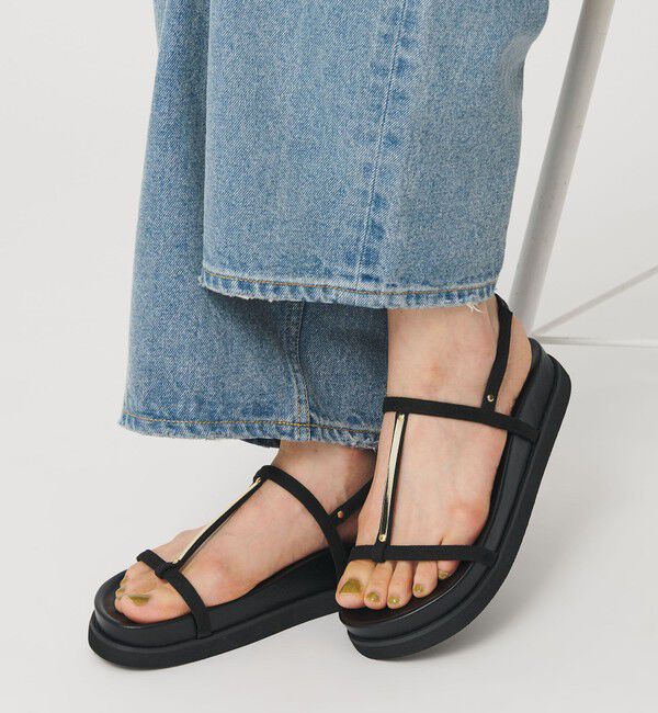 BEAUTY&YOUTH UNITED ARROWS「メタルプレート プラットフォーム サンダル」|サンダル|