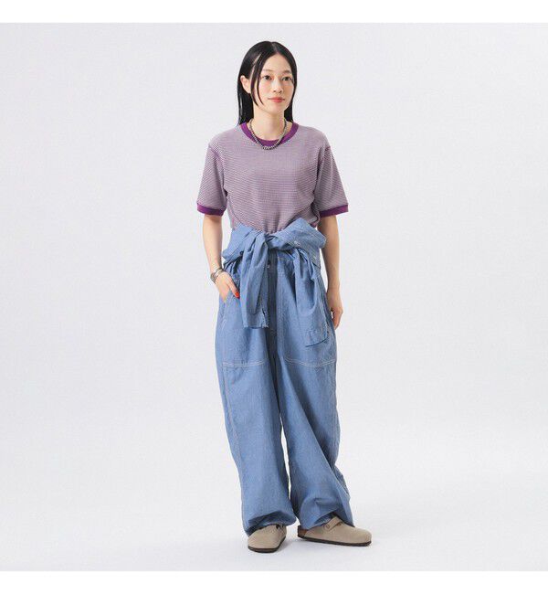 BEAMSBOY「【別注】Healthknit / ワッフル ボーダー Tシャツ」|Tシャツ・カットソー|