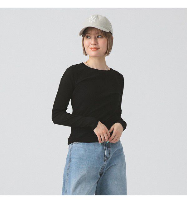 Ray BEAMS 「テレコ リブ クルーネック トップス」|Tシャツ・カットソー|