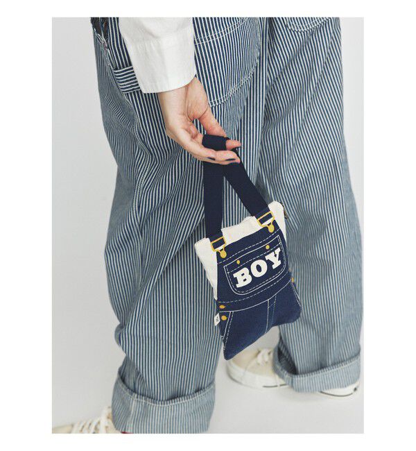 BEAMSBOY「BEAMS BOY / オーバーオール プリントポーチ」|ポーチ|OFF_WHT