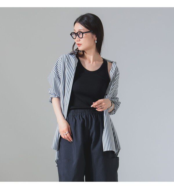 Demi-Luxe BEAMS 「丸胴 テレコ タンクトップ」|Tシャツ・カットソー|BLACK