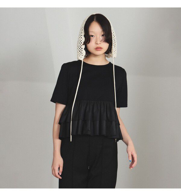 Ray BEAMS 「ティアード キリカエ クルーネック Tシャツ」|Tシャツ・カットソー|