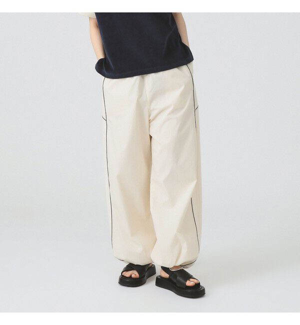 Ray BEAMS 「ストライプ キリカエ トラックパンツ」|チノ|