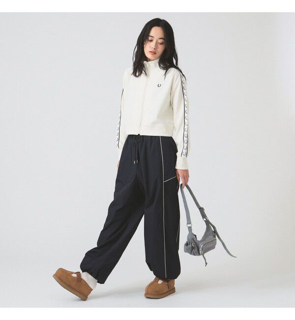 Ray BEAMS 「ストライプ キリカエ トラックパンツ」|チノ|