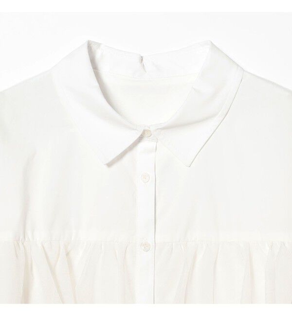 Ray BEAMS 「シアー ティアード クロップド シャツ」|シャツ・ブラウス|