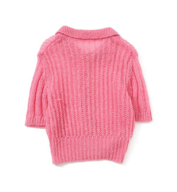 Ray BEAMS 「シャギー メッシュ ポロ カーディガン」|ニット・セーター|