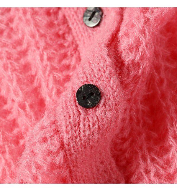 Ray BEAMS 「シャギー メッシュ ポロ カーディガン」|ニット・セーター|