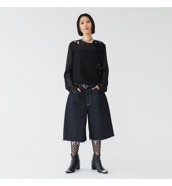 BEAMSBOY「maturely / メッシュ トップ ロングスリーブ」|シャツ・ブラウス|