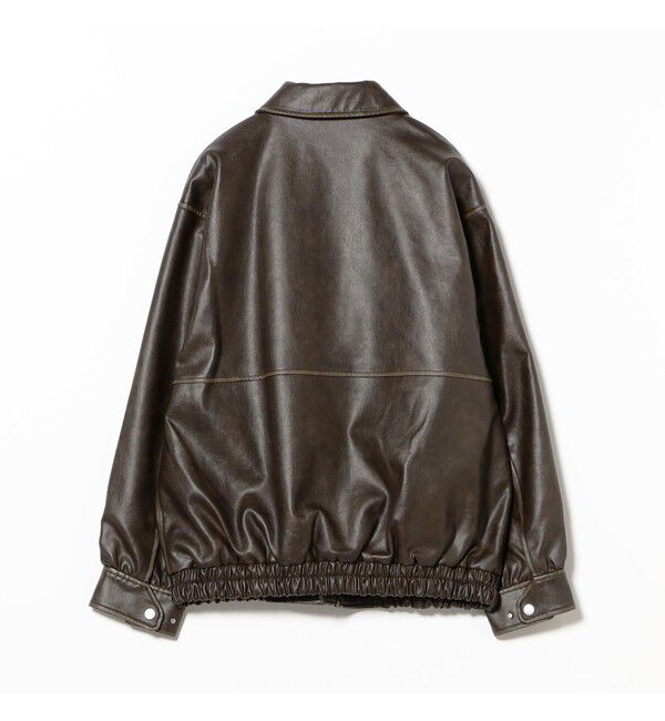 Ray BEAMS 「フェイクレザー フライト ジャケット」|ブルゾン・スタジャン|