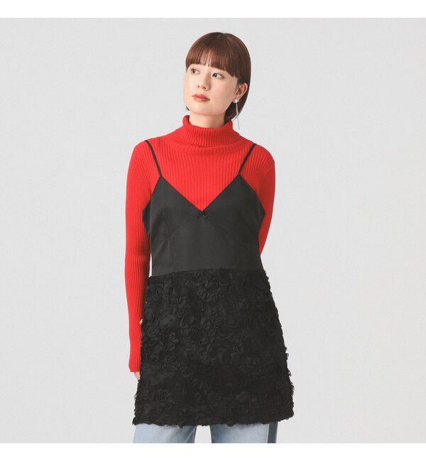 Ray BEAMS 「テープ刺繍 キャミソール ワンピース」|ワンピース|BLACK