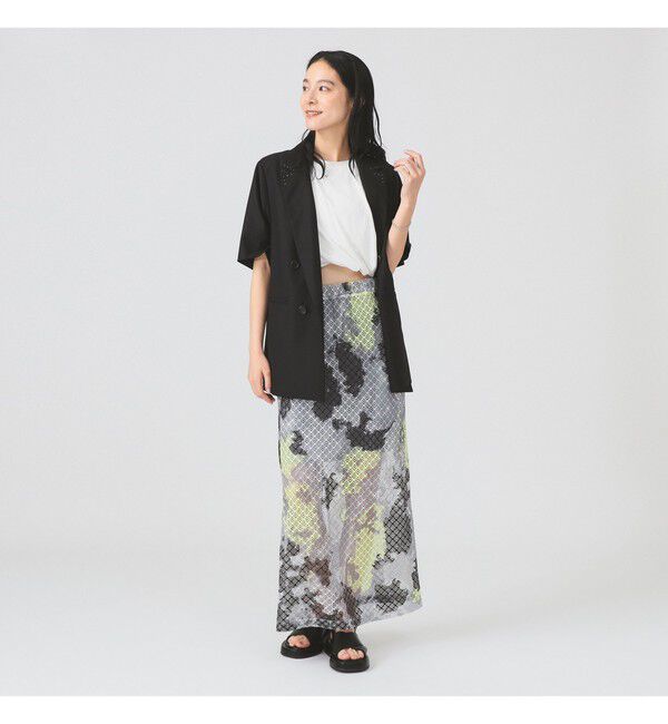 Ray BEAMS 「ラペル ドット ハーフスリーブ ジャケット」|テーラードジャケット|