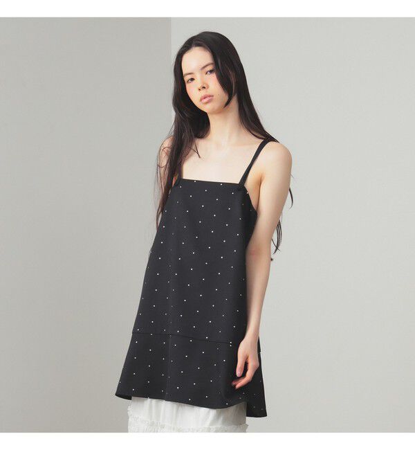 Ray BEAMS 「ドットプリント ミニ キャミワンピース」|ワンピース|