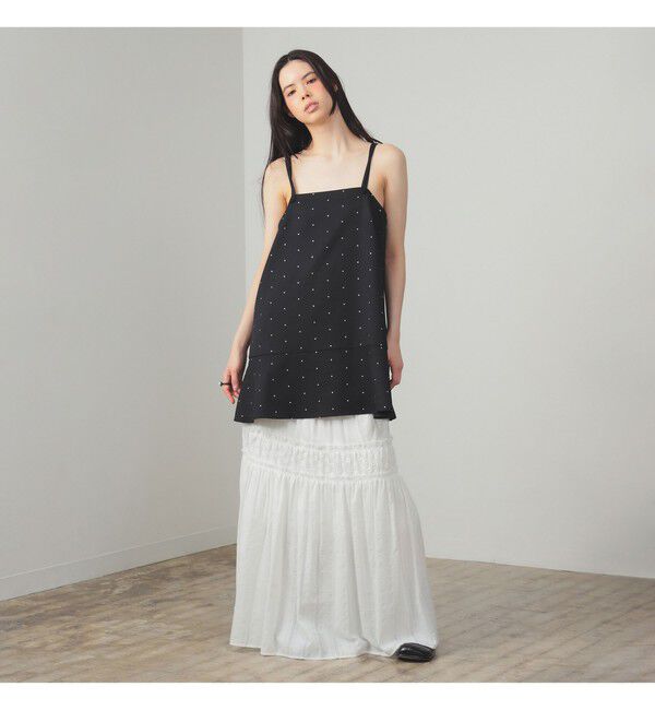 Ray BEAMS 「ドットプリント ミニ キャミワンピース」|ワンピース|