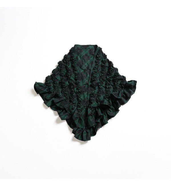 BEAMSBOY「フリル ストール」|マフラー|NAVY