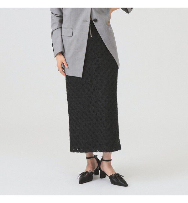 Ray BEAMS 「RBS / ウエスト リブ 起毛 レース スカート」|スカート|