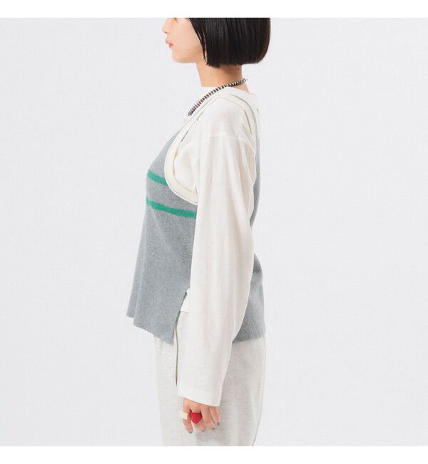 BEAMSBOY「12ゲージ ジャカード ライン タンク」|ベスト・ジレ|