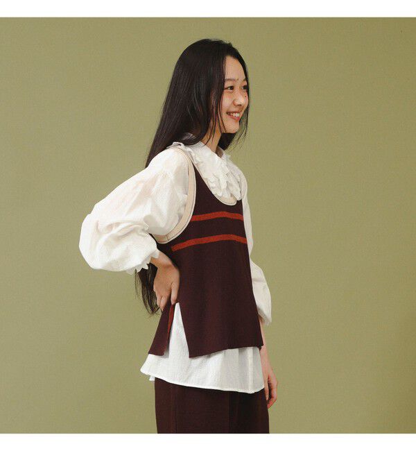 BEAMSBOY「12ゲージ ジャカード ライン タンク」|ベスト・ジレ|