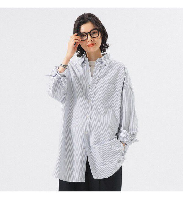 BEAMSBOY「ビッグ ボタンダウン シャツ」|シャツ・ブラウス|NAVY