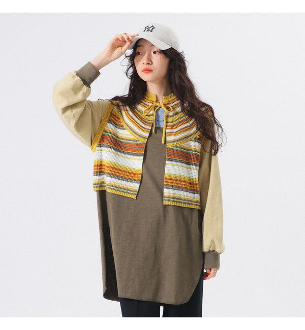 BEAMSBOY「マルチボーダー ベスト」|ベスト・ジレ|