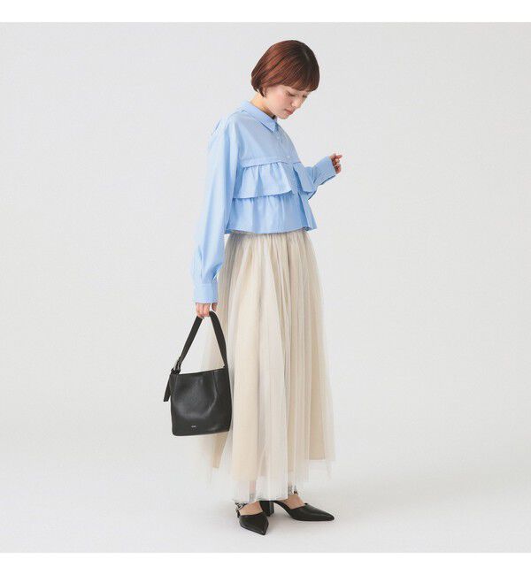 Ray BEAMS 「ティアードクロップド シャツ」|シャツ・ブラウス|