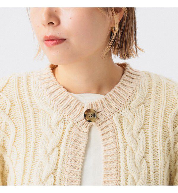 BEAMSBOY「3ゲージ 2トーン アラン カーディガン」|ニット・セーター|