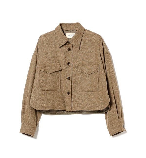 BEAMSBOY「ショート ヘリンボーン CPO ジャケット」|ブルゾン・スタジャン|