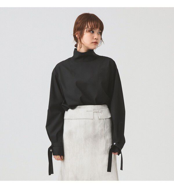 Ray BEAMS 「RBS / ベルトカフス ハイネック ブラウス」|シャツ・ブラウス|