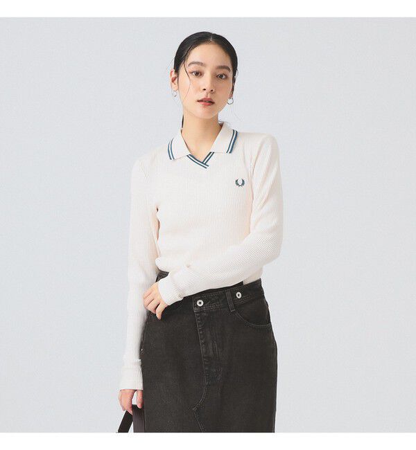 Ray BEAMS 「【別注】FRED PERRY / Twin Tipped Ribbed Polo Shirt」|ポロシャツ|SILKY_PEACH