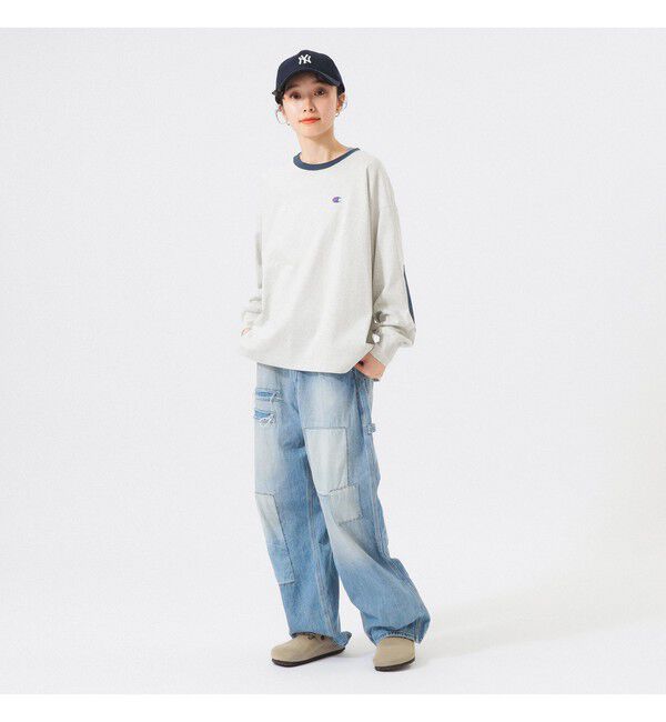 BEAMSBOY「【別注】Champion / エルボーパッチ Tシャツ」|Tシャツ・カットソー|