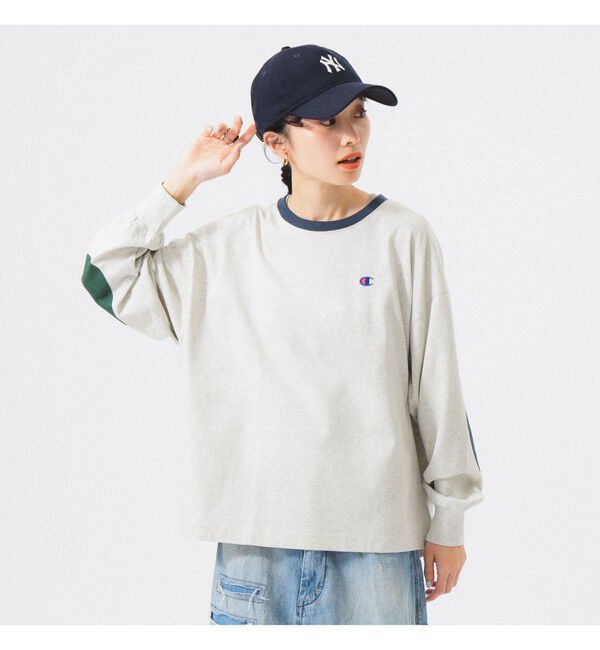 BEAMSBOY「【別注】Champion / エルボーパッチ Tシャツ」|Tシャツ・カットソー|