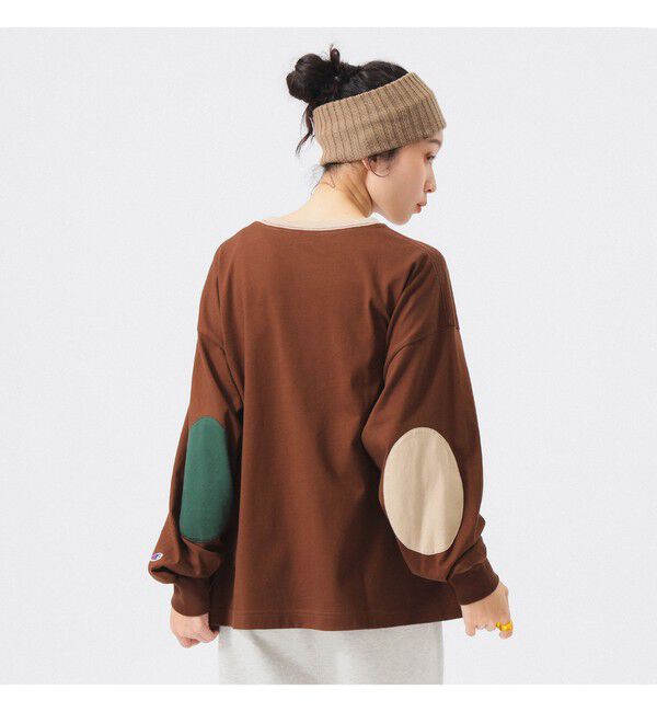 BEAMSBOY「【別注】Champion / エルボーパッチ Tシャツ」|Tシャツ・カットソー|