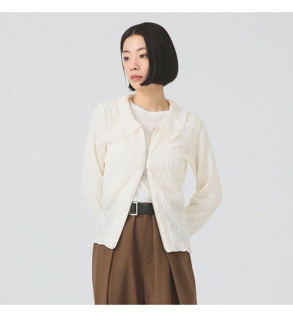 Ray BEAMS 「カット ジャカード ジップ シャツ」|シャツ・ブラウス|