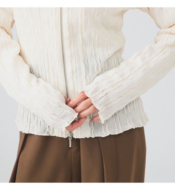 Ray BEAMS 「カット ジャカード ジップ シャツ」|シャツ・ブラウス|