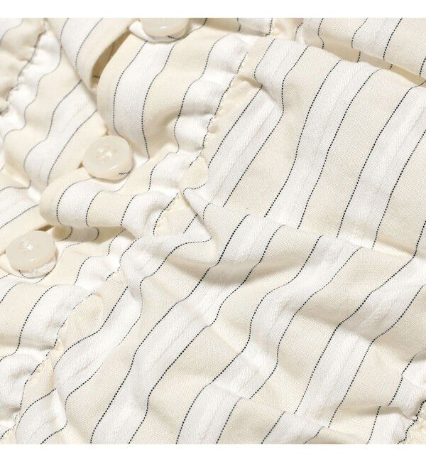 Ray BEAMS 「ストライプ シャーリング Vネック ブラウス」|シャツ・ブラウス|