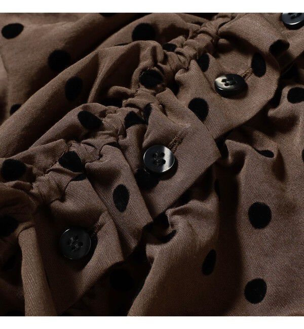 Ray BEAMS 「ドット センター ギャザー ブラウス」|シャツ・ブラウス|