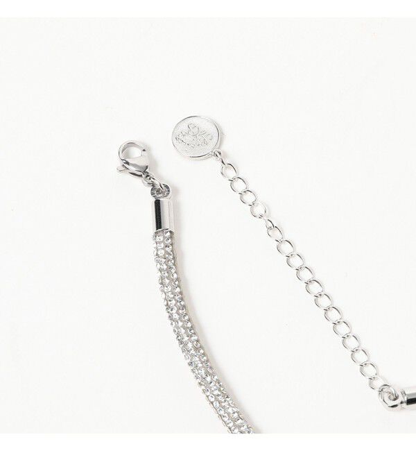 Ray BEAMS 「LOTUS PINK / ラインストーン ボウ ネックレス」|ネックレス|