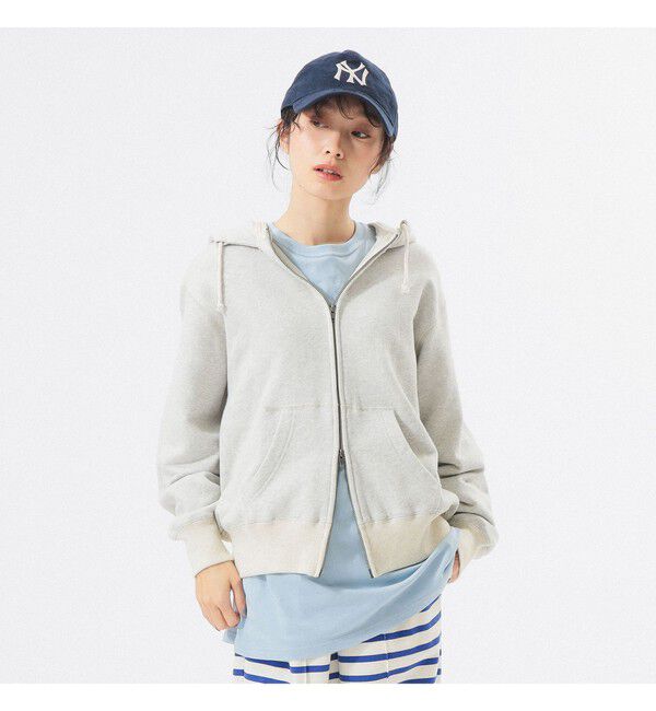 BEAMSBOY「レトロ フィット ジップ フーディー」|スウェット・ジャージ|OATMEAL