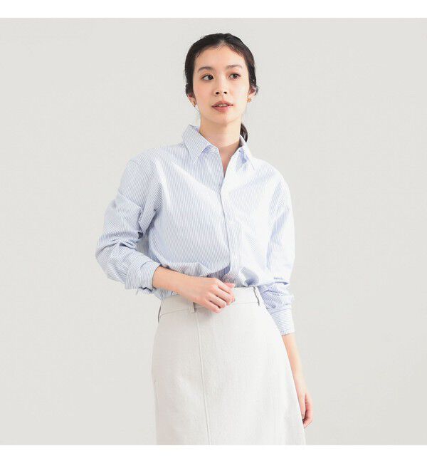 Demi-Luxe BEAMS 「AK+1 / コットン オックス シャツ」|シャツ・ブラウス|BLUE STRIPE
