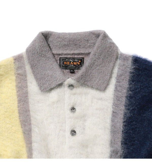 BEAMS PLUS「シャギー ニット ポロシャツ」|ポロシャツ|