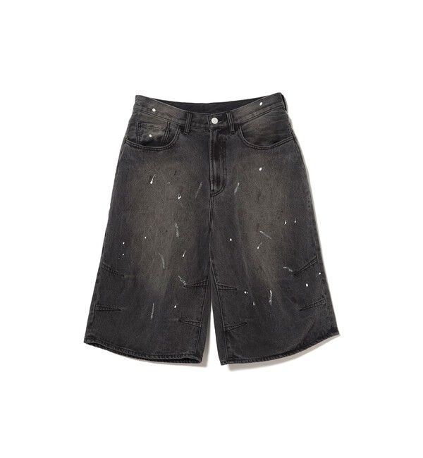 BEAMS「ワイドストレート クォーターレングス ペインターデニム」|デニム|