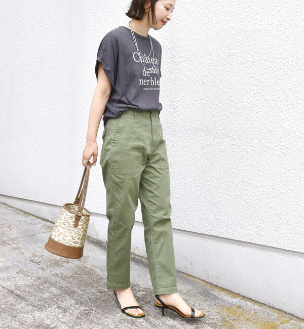 SHIPS for women「《一部追加予約》【WEB限定】ストレッチ ベーシック ベイカー パンツ」|その他|