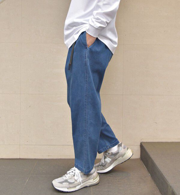 SHIPS any「【SHIPS any別注】Gramicci: オーガニックコットン ルーズテーパード ストレッチ デニム パンツ◆」|デニム|