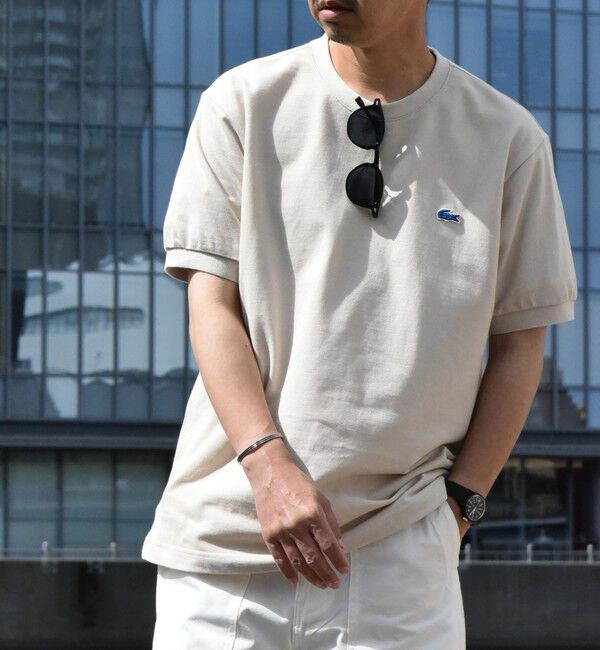 SHIPS any「【SHIPS any別注】LACOSTE: ワンポイント ロゴ ピケ クルーネック Tシャツ 24SS◇」|Tシャツ・カットソー|