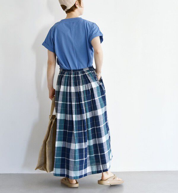 SHIPS any「SHIPS any:〈抗菌防臭/洗濯機可能〉USAコットン フレンチスリーブ TEE」|Tシャツ・カットソー|