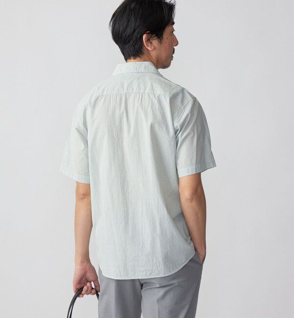 SHIPS「SHIPS: ボイル セミワイドカラー ストライプ ショートスリーブ シャツ」|シャツ・ブラウス|