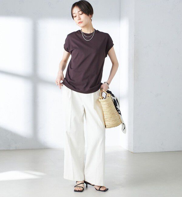 SHIPS for women「SHIPS Primary Navy Label: ニュー スヴィン コットン フレンチ スリーブ」|タンクトップ|